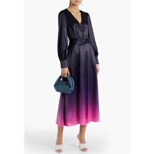 OLIVIA RUBIN Navy and Pink ombré Maxi Dress